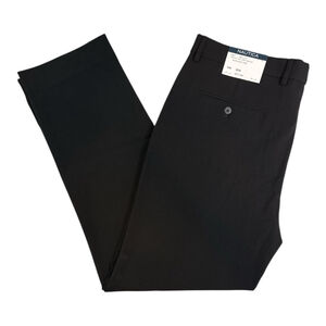 NAUTICA Men’s Modern-Fit Bi-Stretch Suit Trouser Pants Solid Black 38 x 31